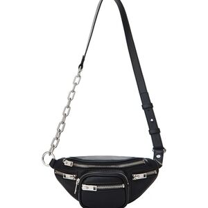 NWT Alexander Wang Attico Black Leather Crossbody Fanny Pack Mini
